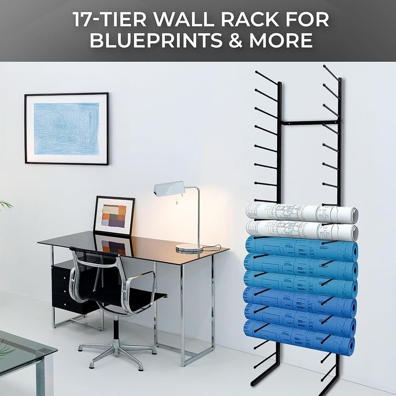17 Tier Metal Document Organizer Blueprints Maps Plans Architects Engineers New