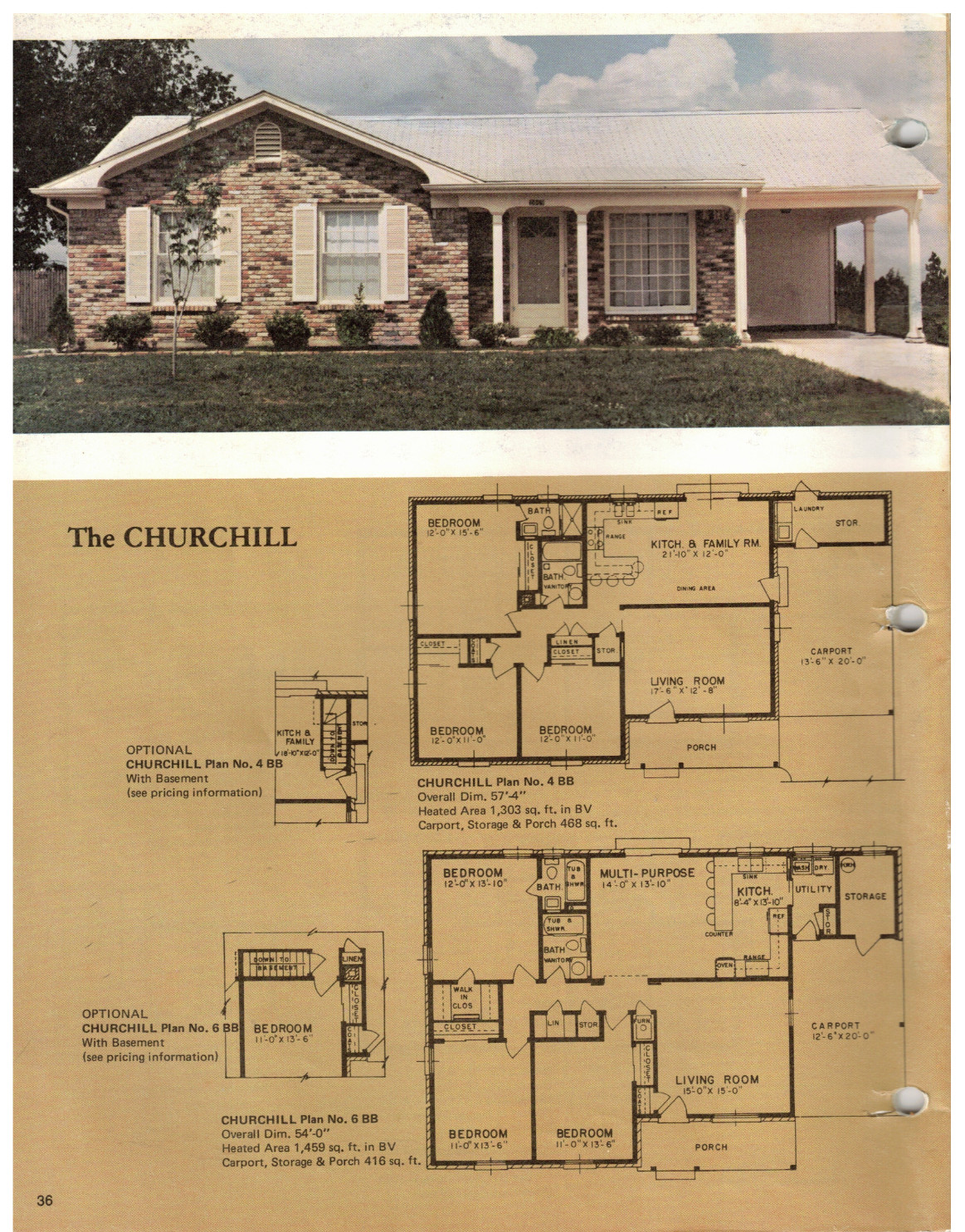 VTG 1979 ‘HOMES OF TODAY’ 3 AND 4 BEDROOM CATALOG OF HOUSE PLANS! LAYOUTS/PICS!