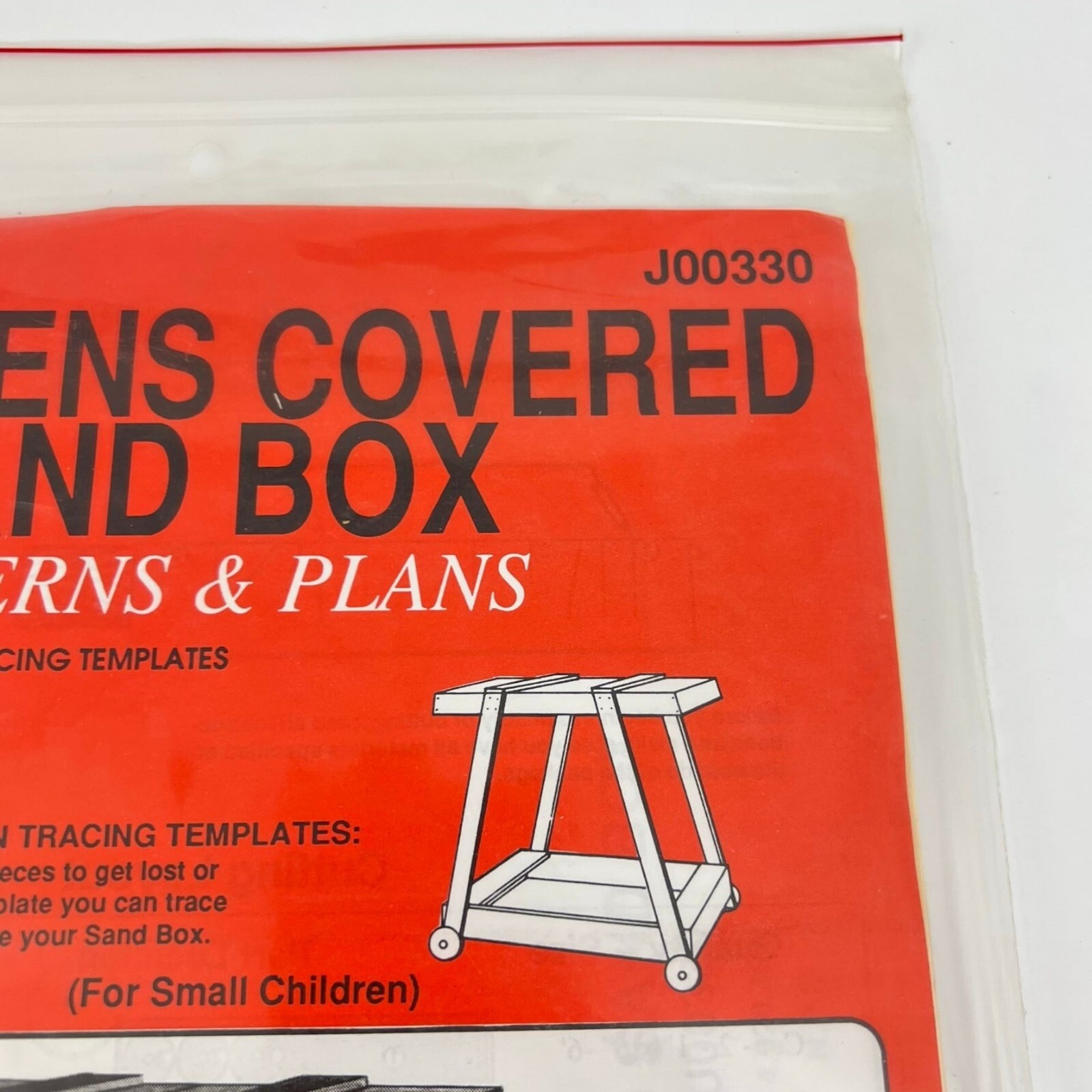 Jer’s Patterns & Plans Children’s Covered Sand Box J00330 Build Yourself