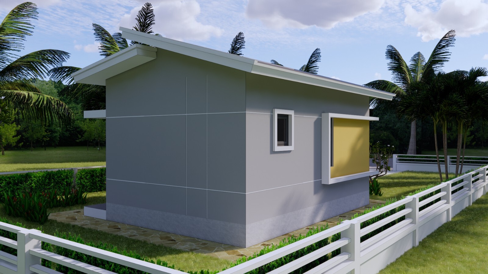 18×21 Feet Small House Plans 5.5×6.5 Meter 1 Bed 1 Bath Shed Roof (A4 Hard Copy)