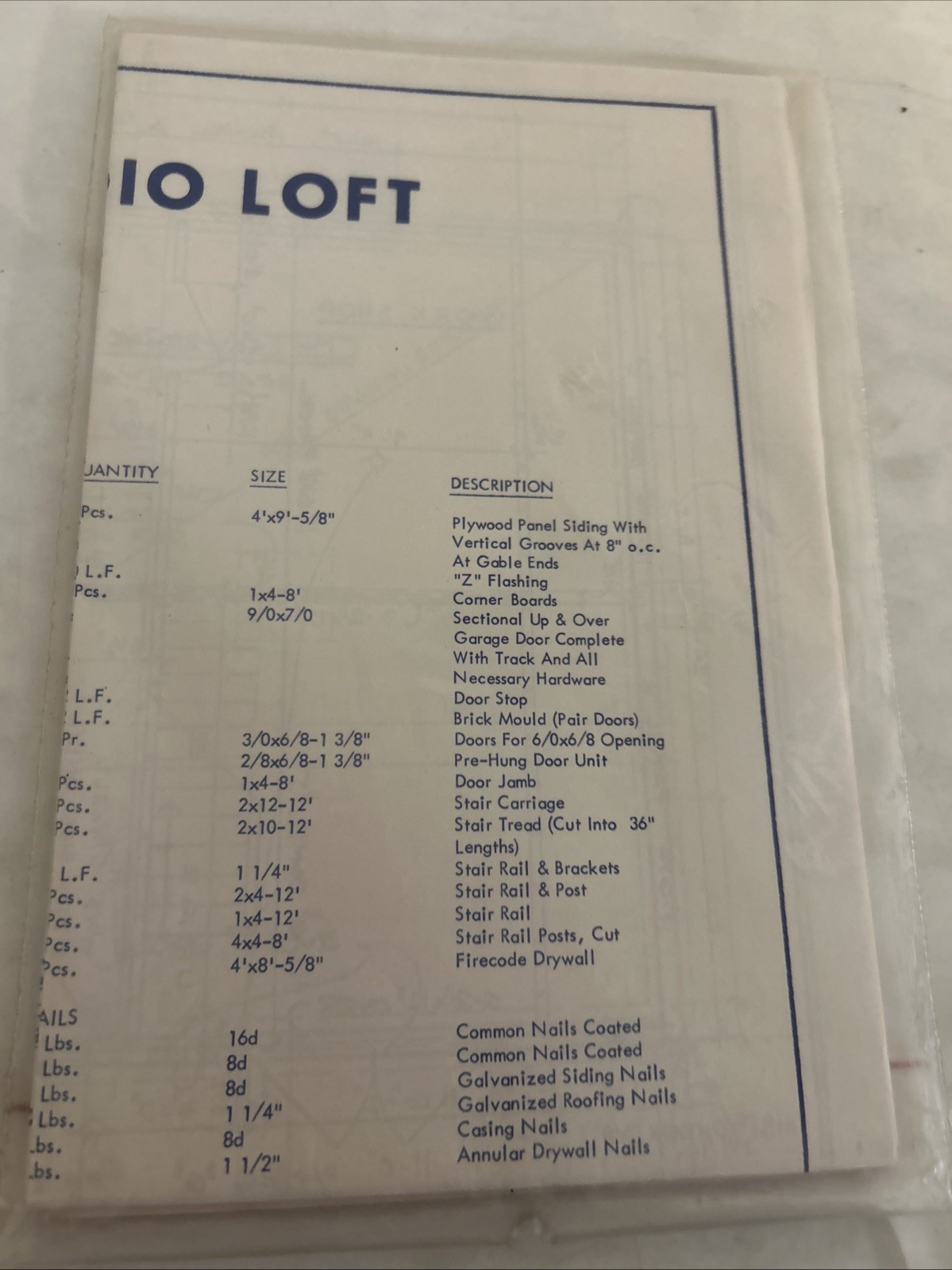 84 Lumber plans, lot of 2: 2-car garage, pole barn