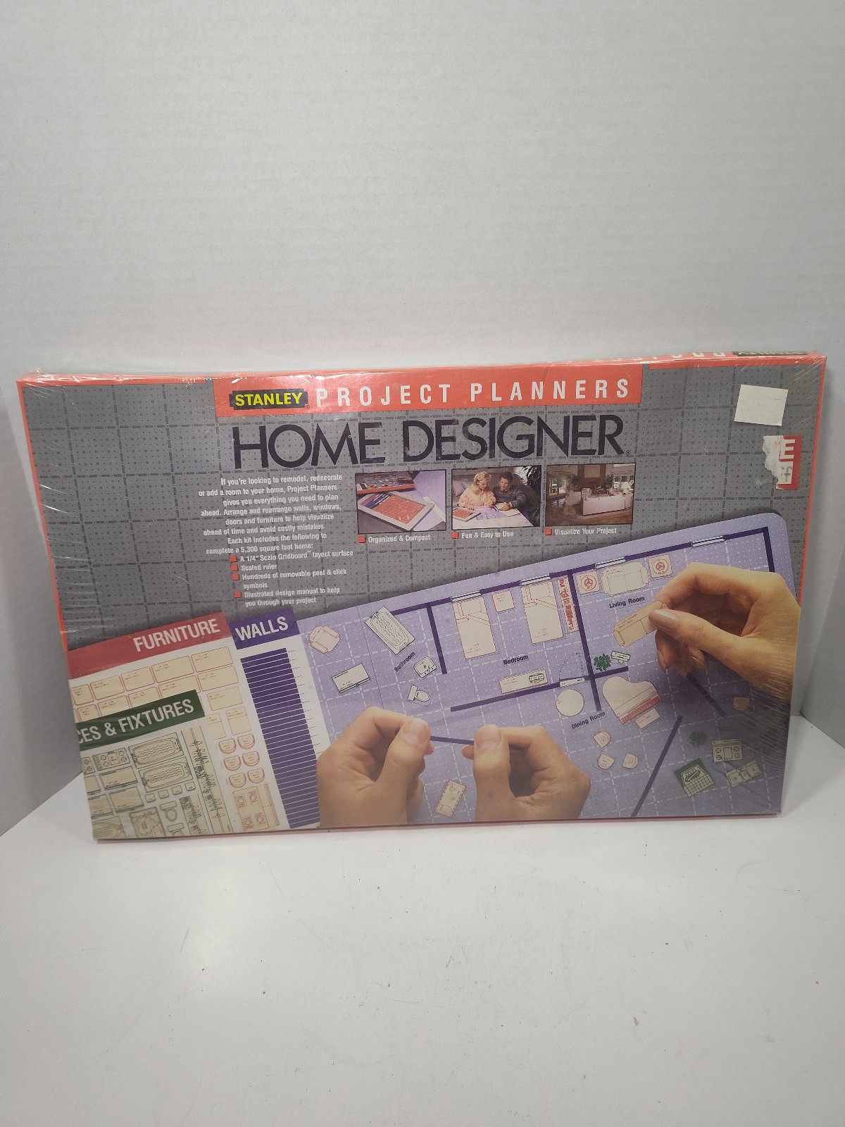 Vintage 1988 Stanley Project Planners Home Designer Sealed Scale Gridboard Kit