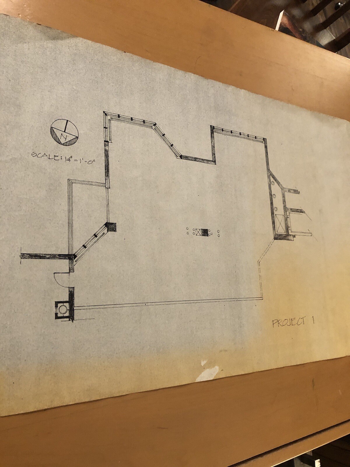 Vintage Architectural Drawings Lot of 5 Hand Drawn Plans