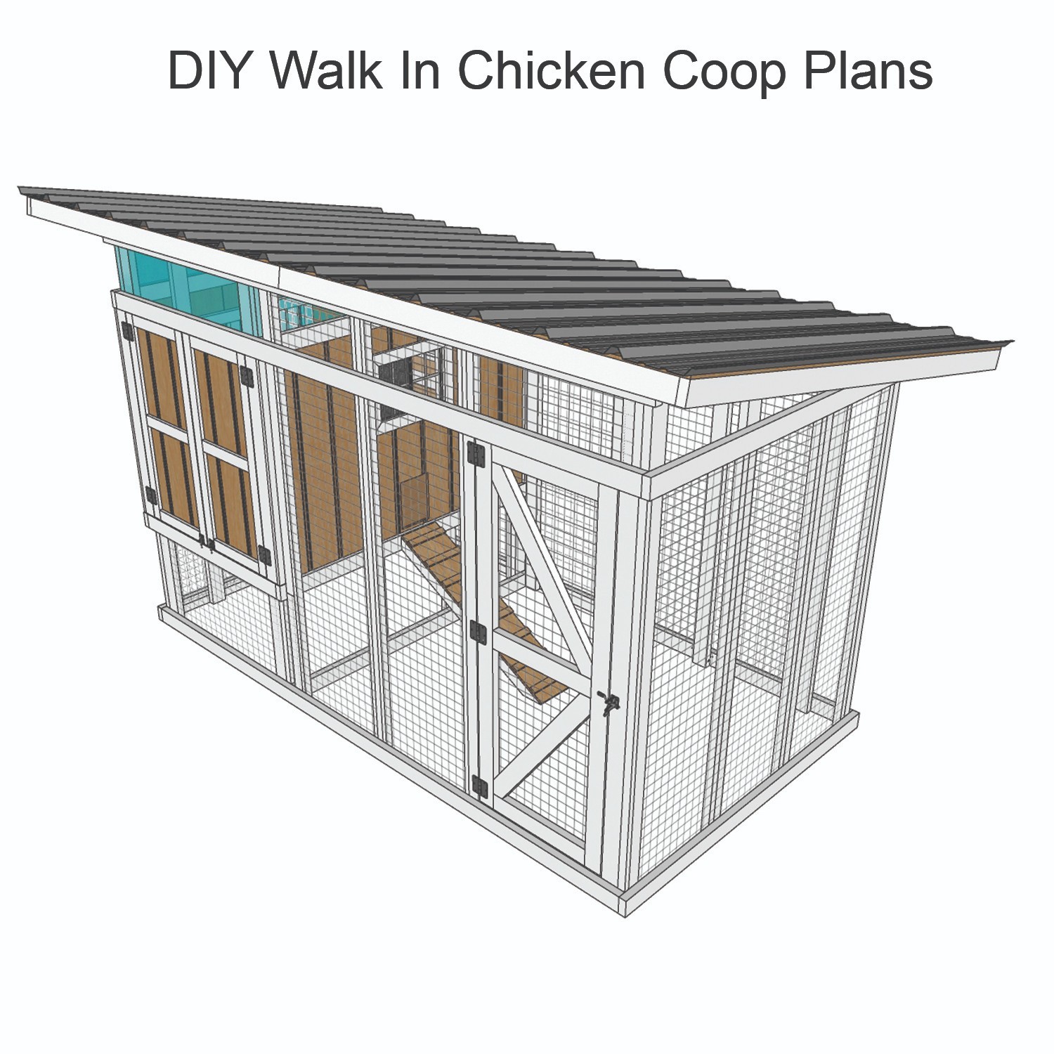 6×12 Chicken coop plans – Digital Download – No physical item will be sent