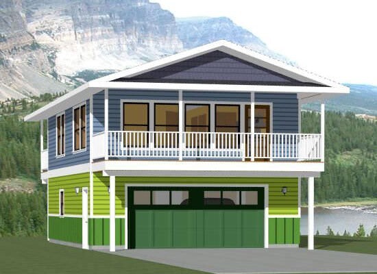 24×32 House — 1 Bedroom 1.5 Bath — 851 sq ft — PDF Floor Plan — Model 8E