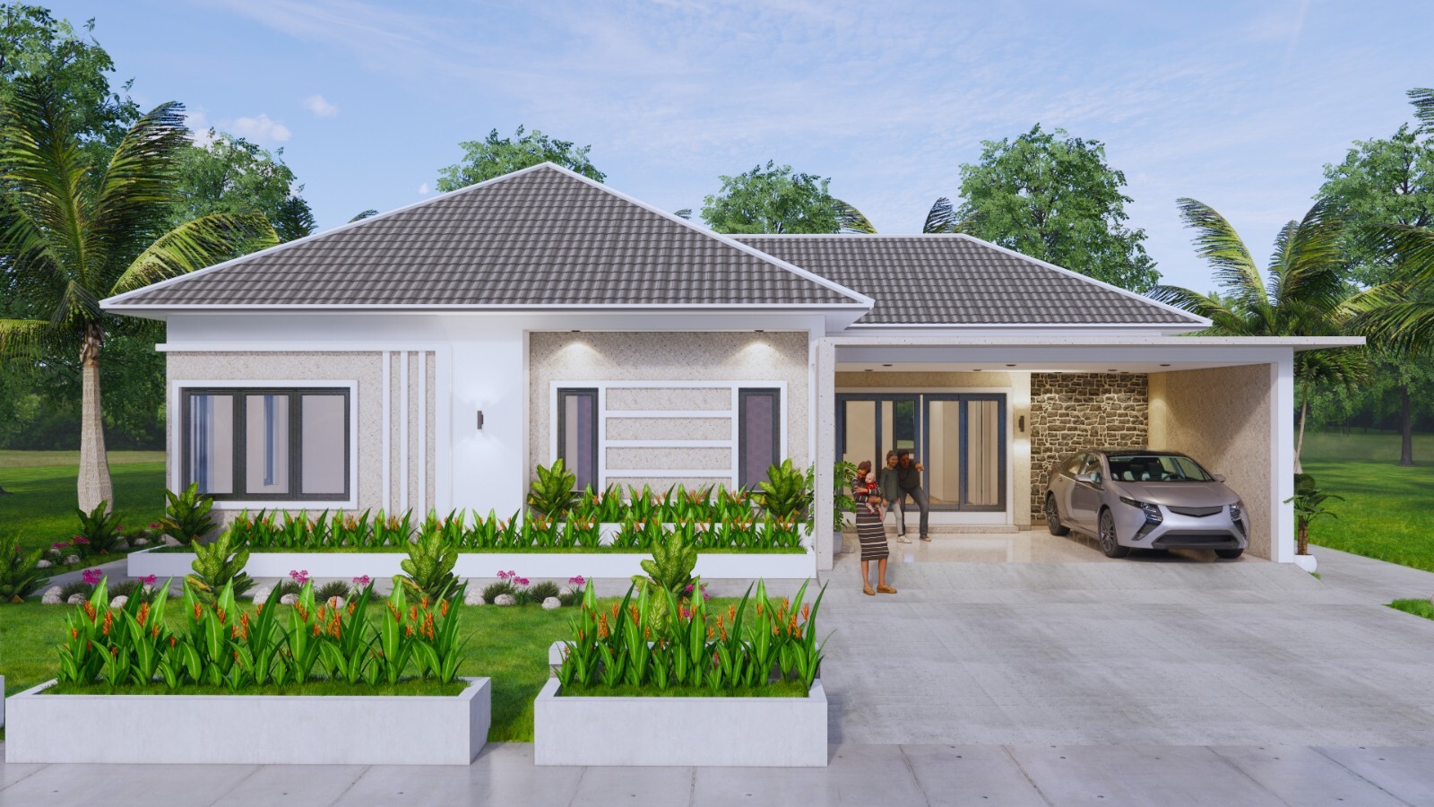 49×33 Feet House Design Plan 15×10 Meter with 3 Beds PDF Plan (A4 Hard Copy)