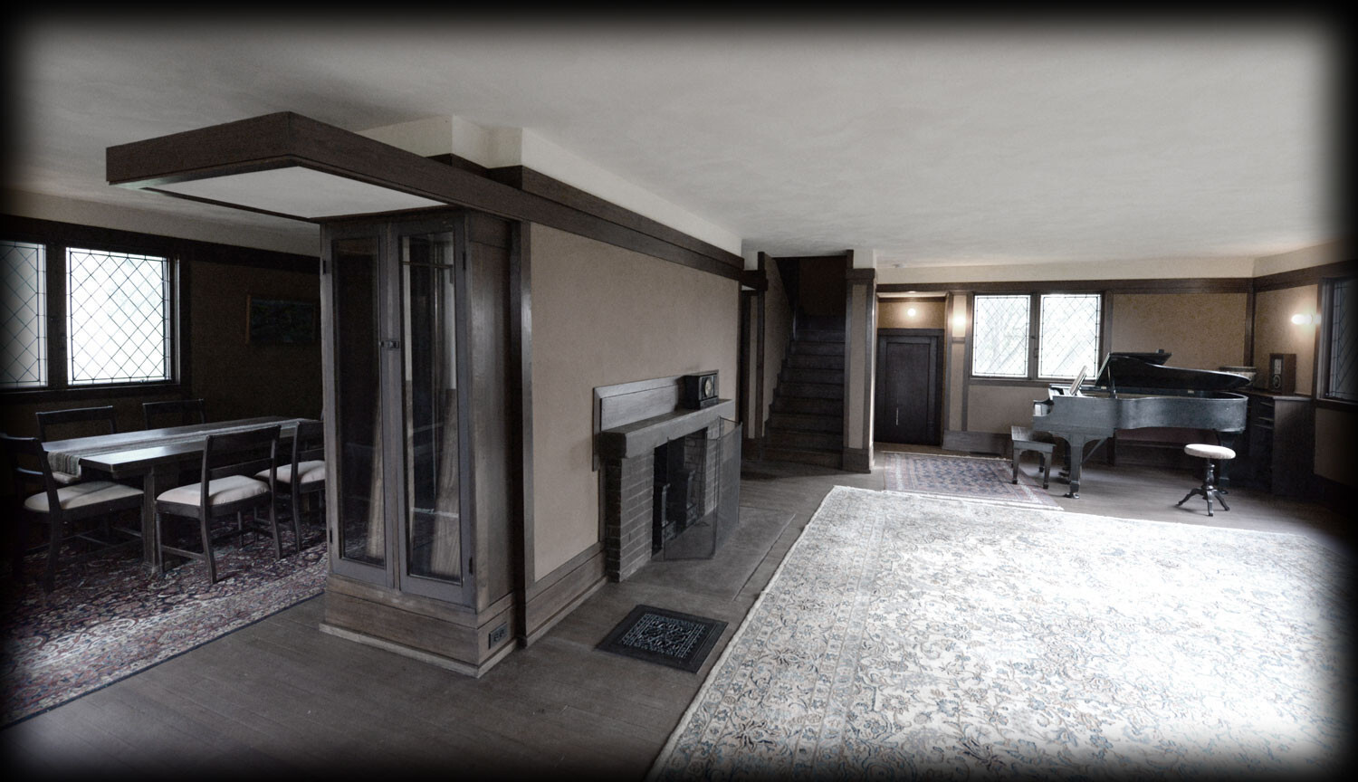 4 bedroom open plan home by Frank Lloyd Wright, printed architectural drawings