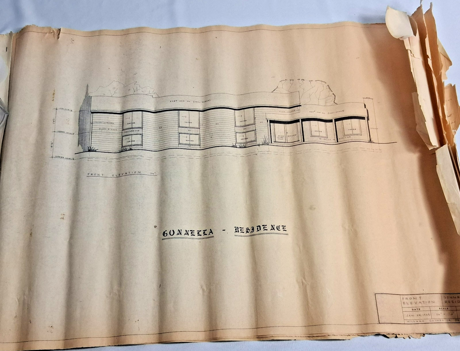 Mid Century Original 1969 Architectural Blueprints Drawings