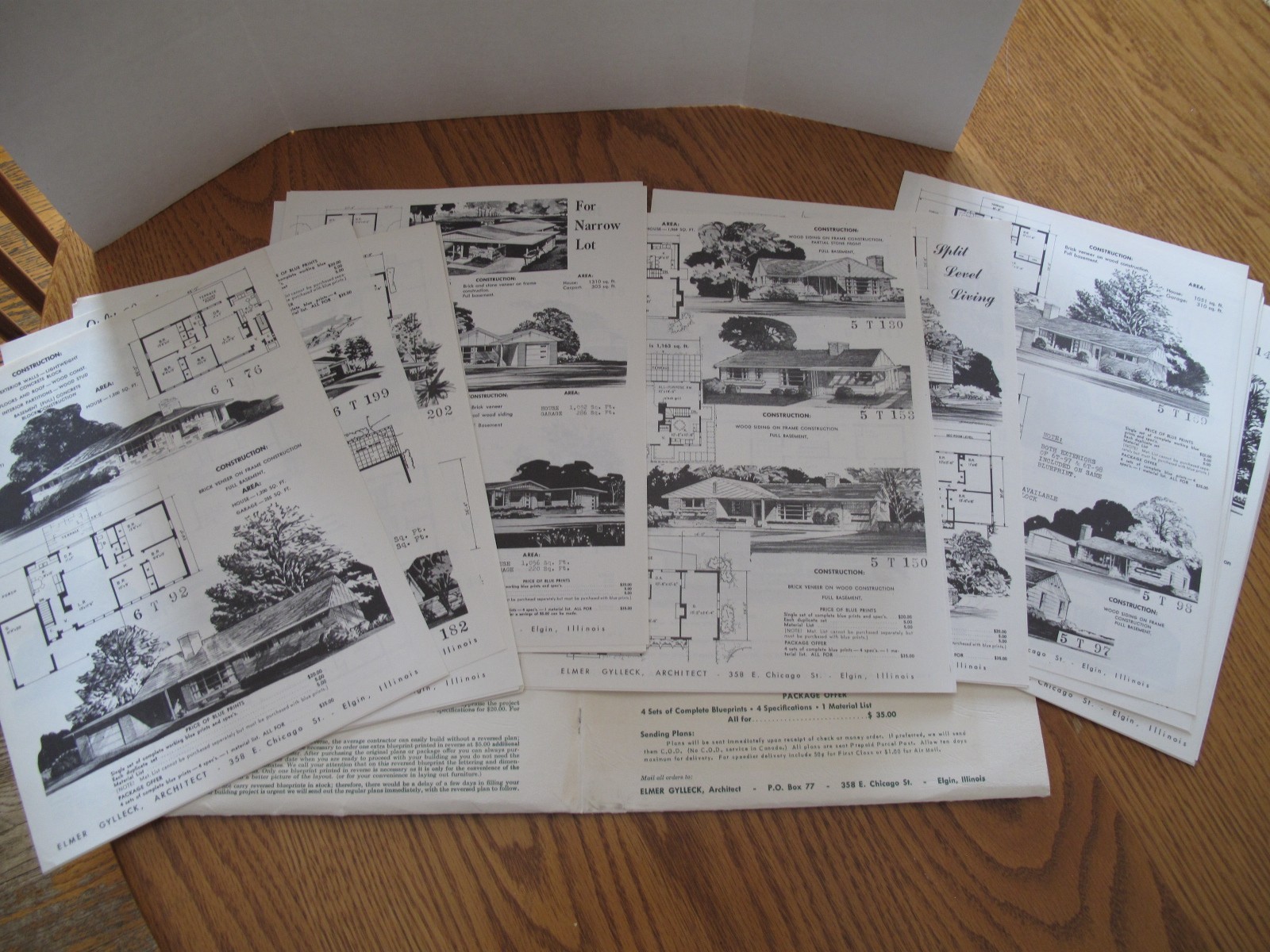 Vintage 1950’s House Plans Portfolio Folder Book Small Homes – 49 Pages