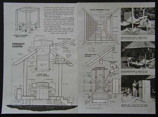 Barbecue Cookout Gazebo TeaHouse Timber Frame HowTo build PLANS