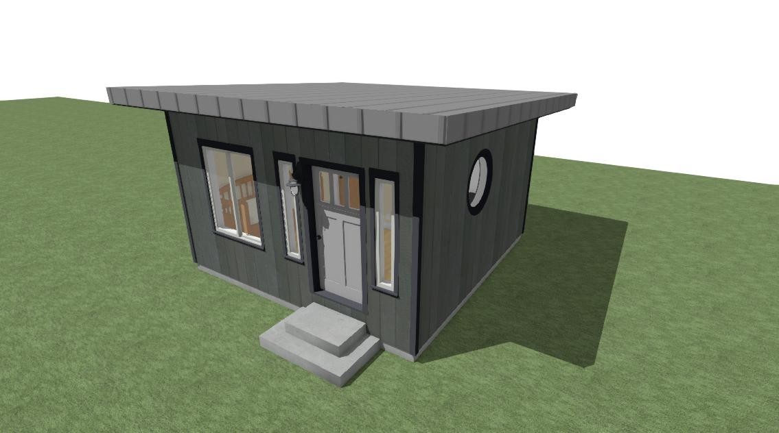 ADU/ TINY HOME PLANS 256 SQ.FT. WITH CRAWL SPACE, SLAB AND PIER FOUNDATION DWGS
