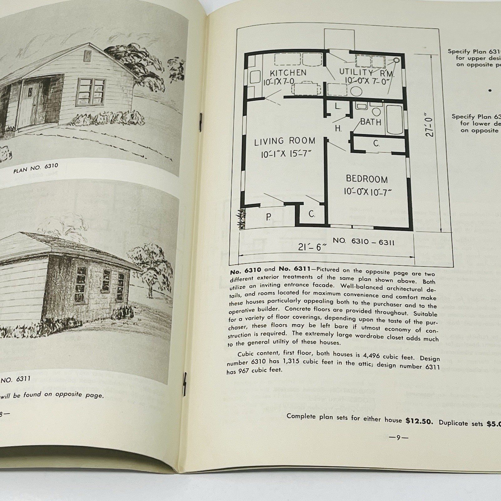 1949 Garlinghouse Economy Houses Home Blueprint Plans Brochure Catalog Book