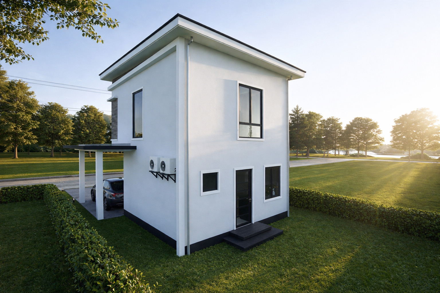 22×30 Feet Small House 6.6×9 Meter 2 Bed 3 Bath Shed Roof PDF, CAD &A4 Hard Copy