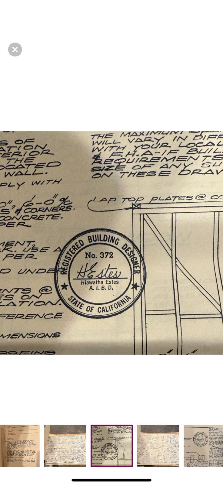 vintage set of 7 blueprint sheets from nationwide plan book company