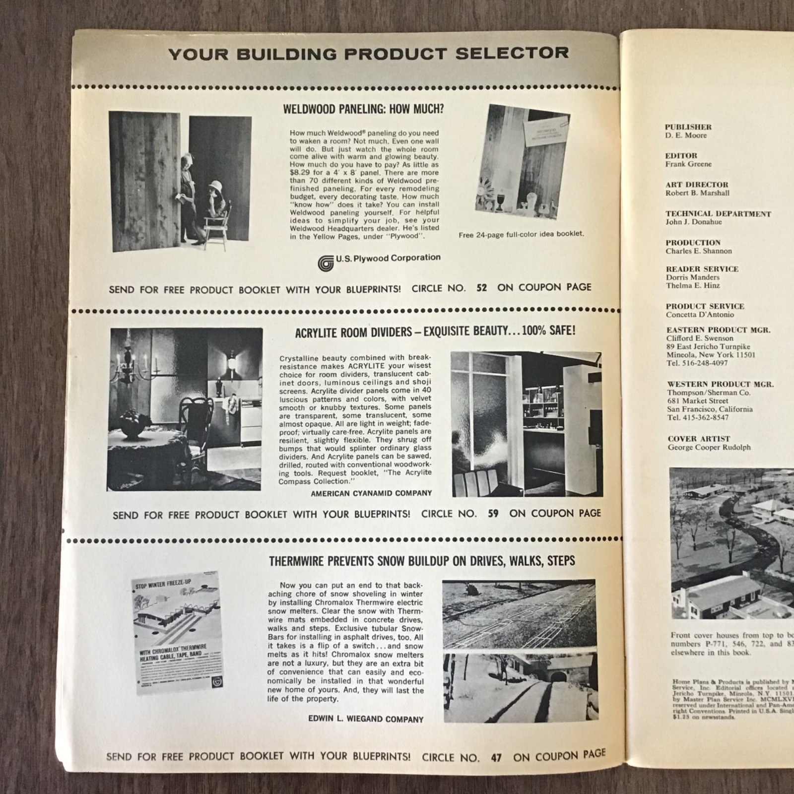 1968 Contemporary MCM Home Plans HOUSE Floor Plans Book SEE INDEX