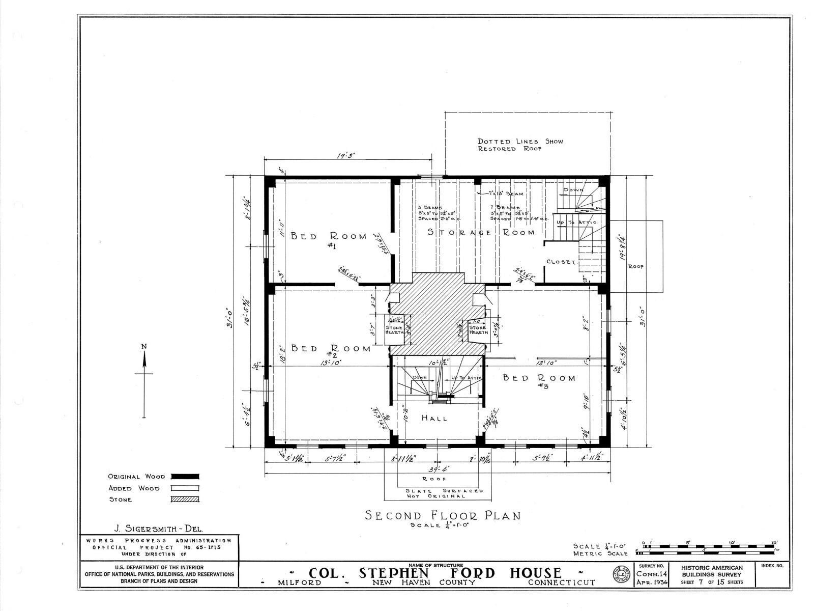 Early Colonial timber framed house, 4 bedrooms, printed architectural plans