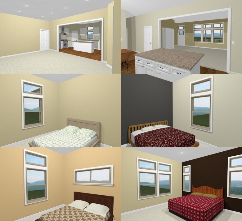60×30 House — 4 bedroom 2 Bath — 1,700 sqft — PDF Floor Plan — Model 6