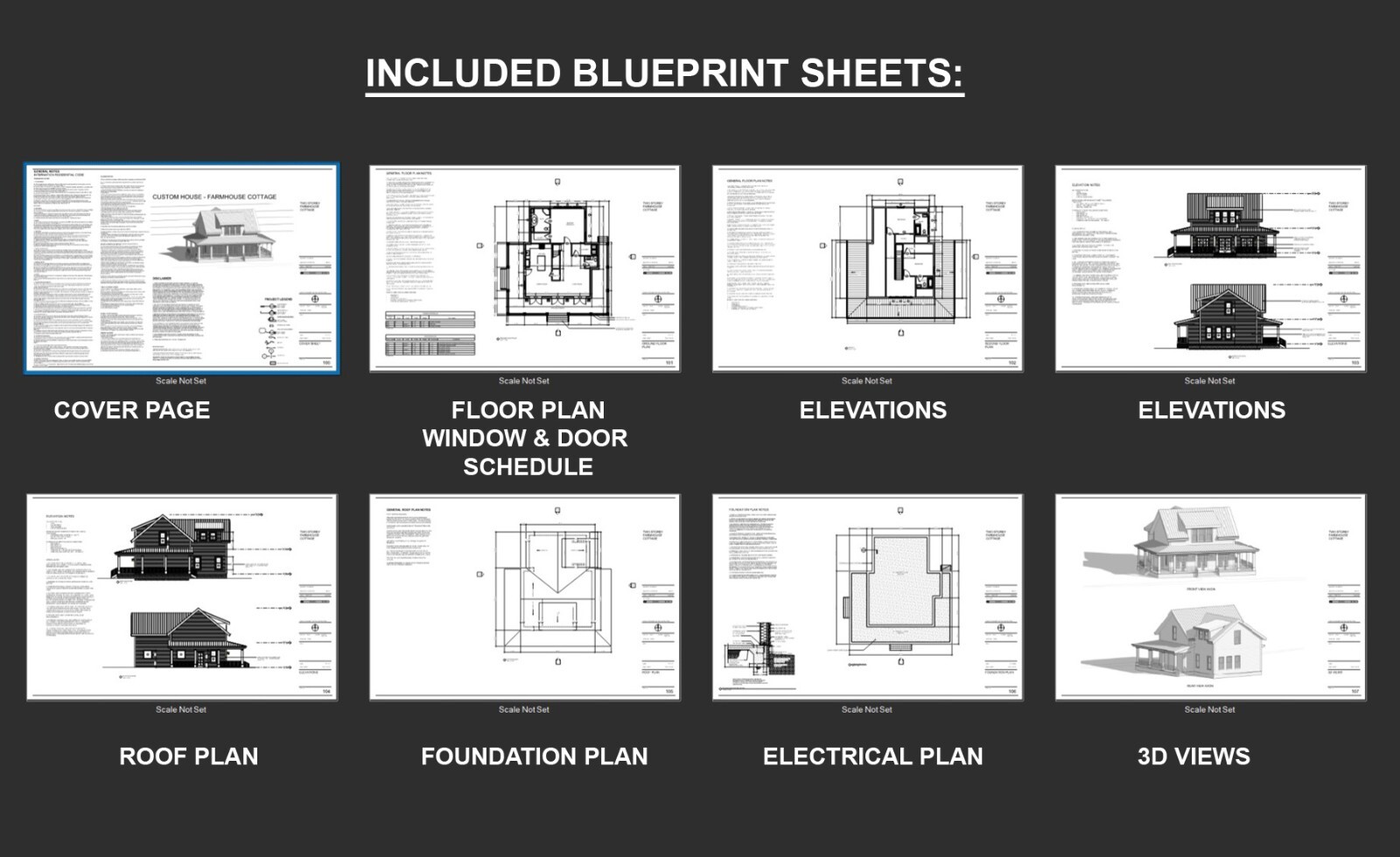 Cottage Farmhouse Plan 3 bed 3.5 bath (51’x48′) Custom House Plans and Blueprint