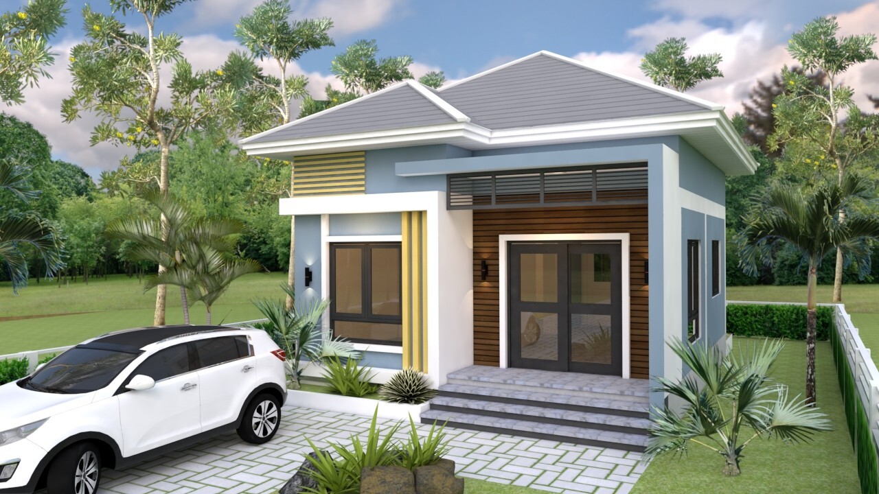 22×28 Feet Small House Plan 6.5×8.5 Meter 2 Beds 1 bath PDF (A4 Printed Plans)