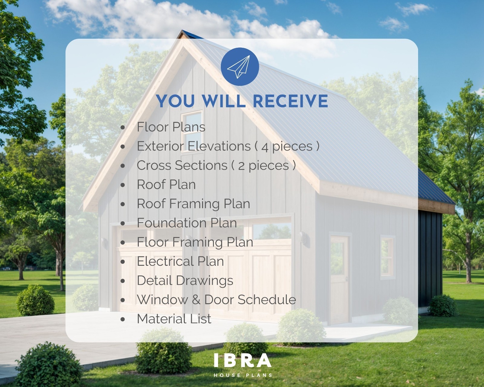 24′ x 24′ Two Car Garage, Detached Garage, 576 Sq Ft, 9 ft Walls, Attic Room