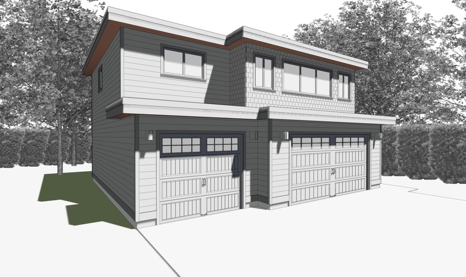 Triple Car / 3 Car Garage Plan / Architectural Blueprints – 34 x 27