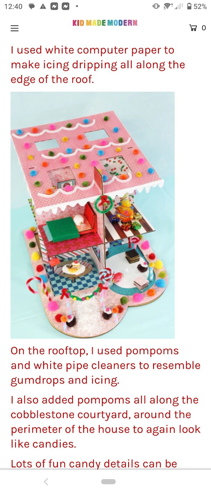 Vintage Kid Made Modern Design Your Own Modern House Craft Kit. Wood & Paper.