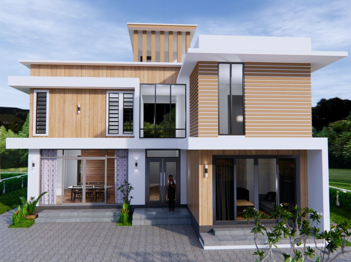 41×35 Feet Small House Plan 12.4×11 Meter 4 Beds 4 Baths Terrace (A4 Hard Copy)