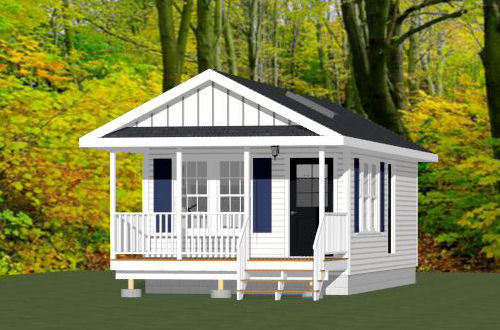 14×28 Tiny House — 391 sq ft — PDF FloorPlan — Model 4A
