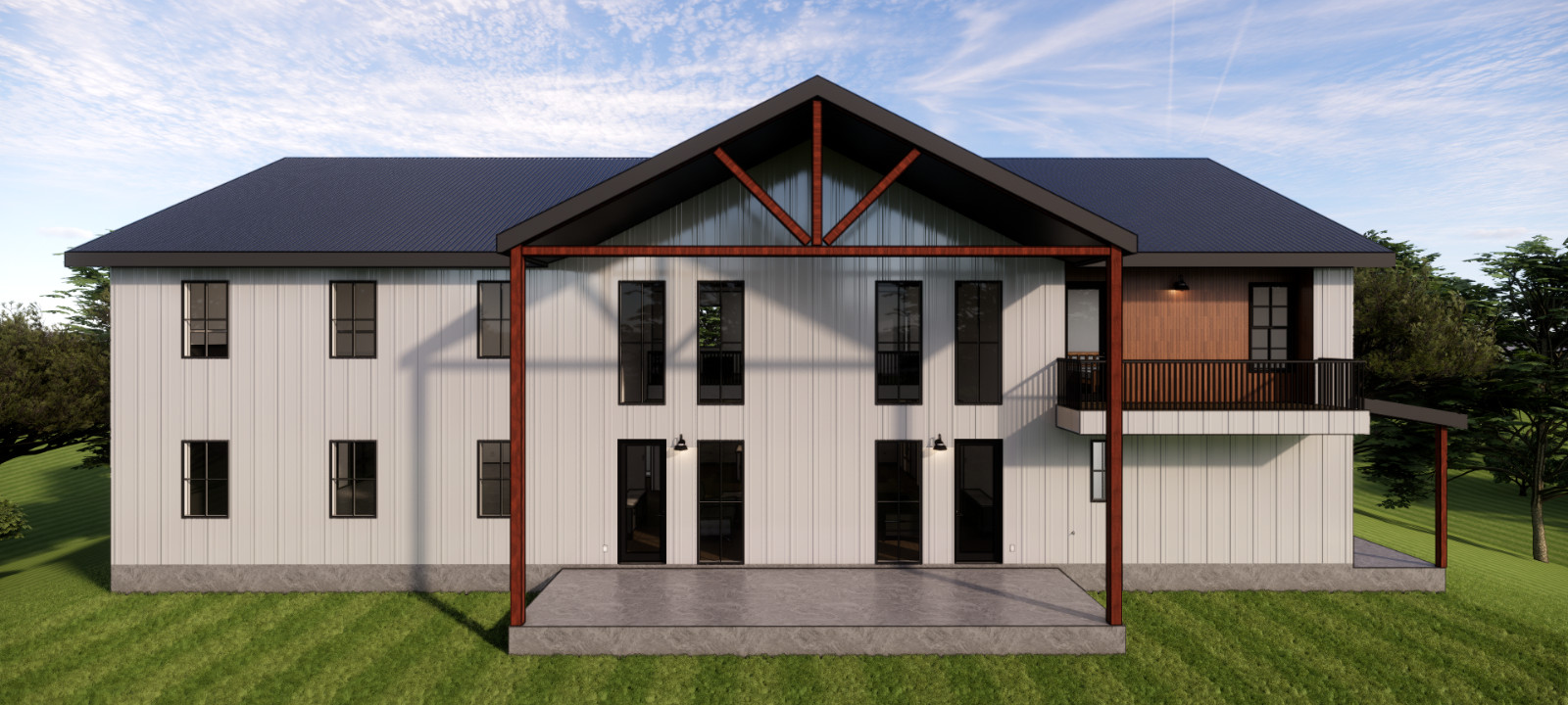 Timber Trails Barndominium – 5 Bedrooms / 5 Baths 4,147 SF Design Blueprints