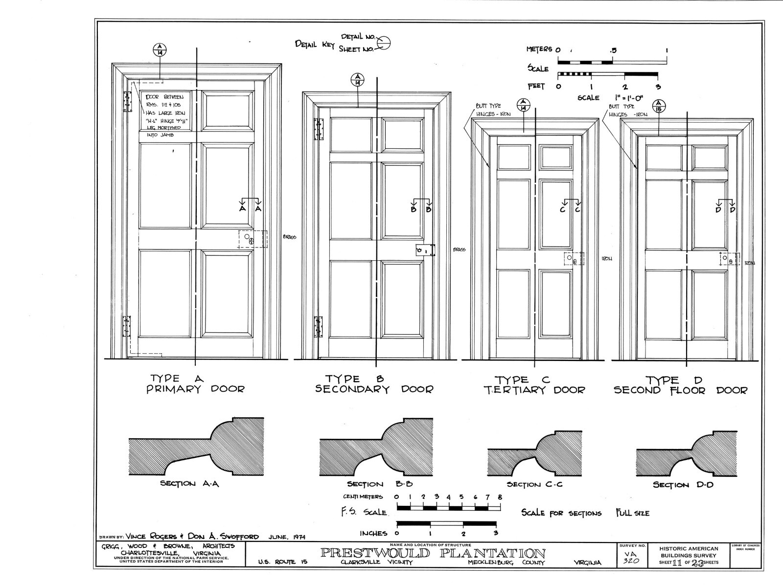 Architectural Home Plans, Prestwould Virginia Plantation Mansion w/ cottages