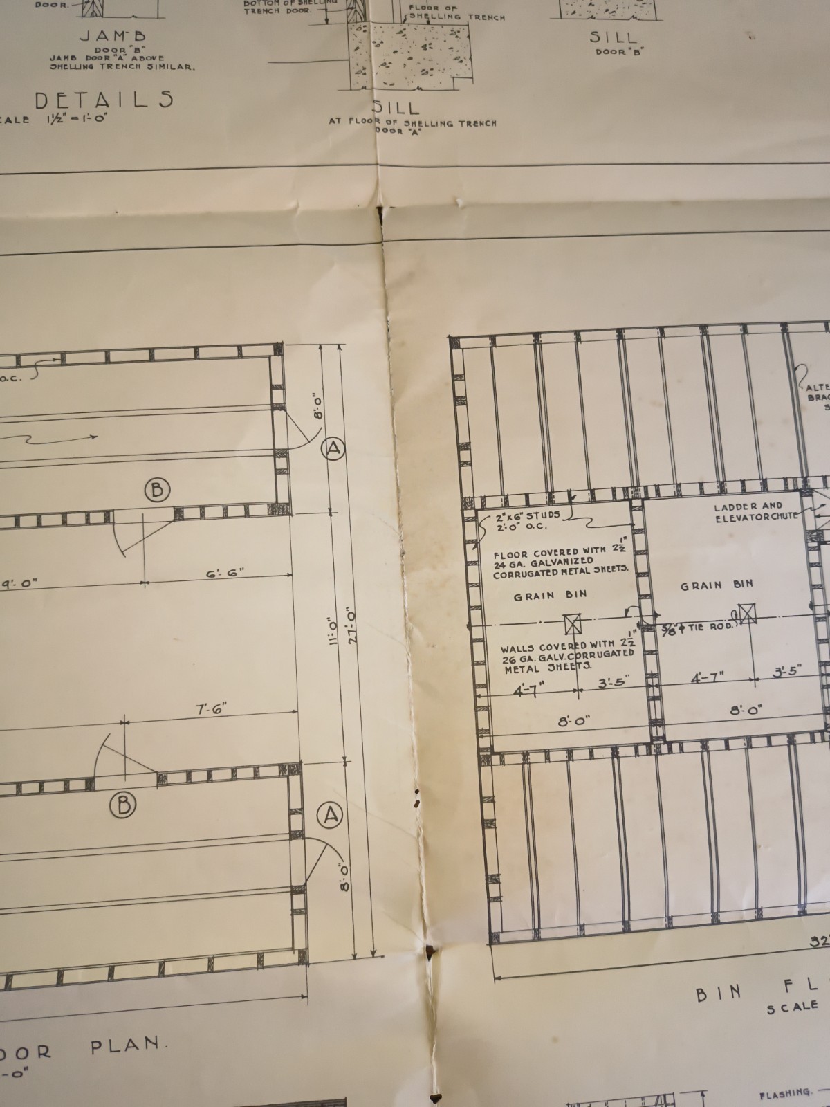 Vintage Corn Crib And Grainary Blue Prints Building Plan Republic Steel Corp Chi