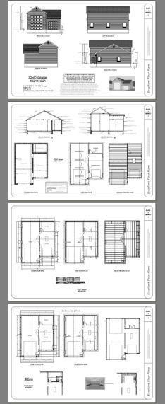 32×40 1 RV 1 Car Garage — PDF Floor Plan — 1,197 sq ft — Model 2A