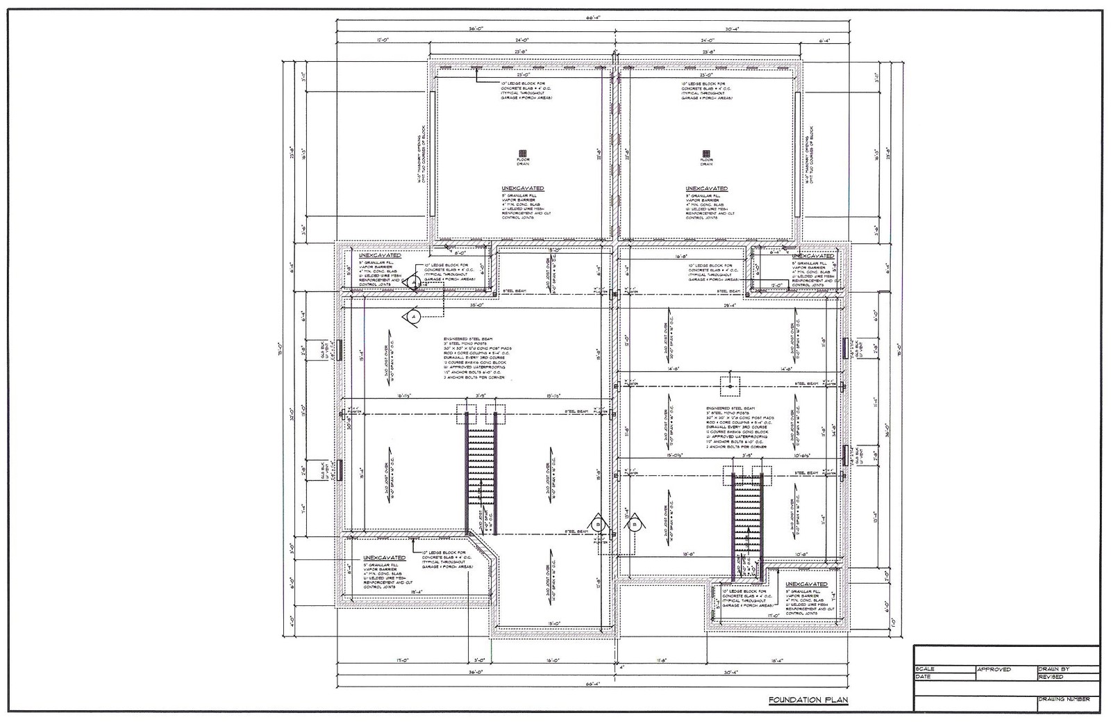 Full Set of Condominium / Duplex building plans 1,470 / 1,248 sq ft