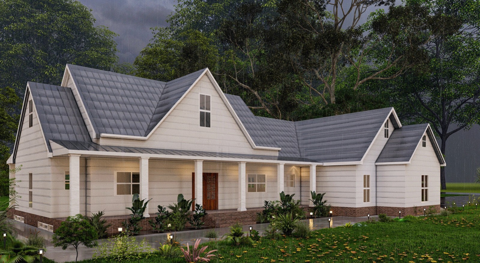 Plans for a 2 Bedroom Home with 5-Car Garage, Workshop, Attic Room, and Basement