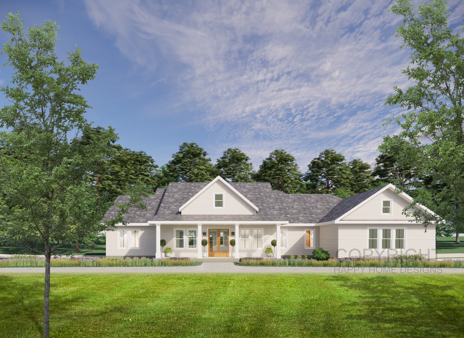 Modern Craftsman Farmhouse 3 bed 2.5 bath – Floor Plan Drawings Blueprint