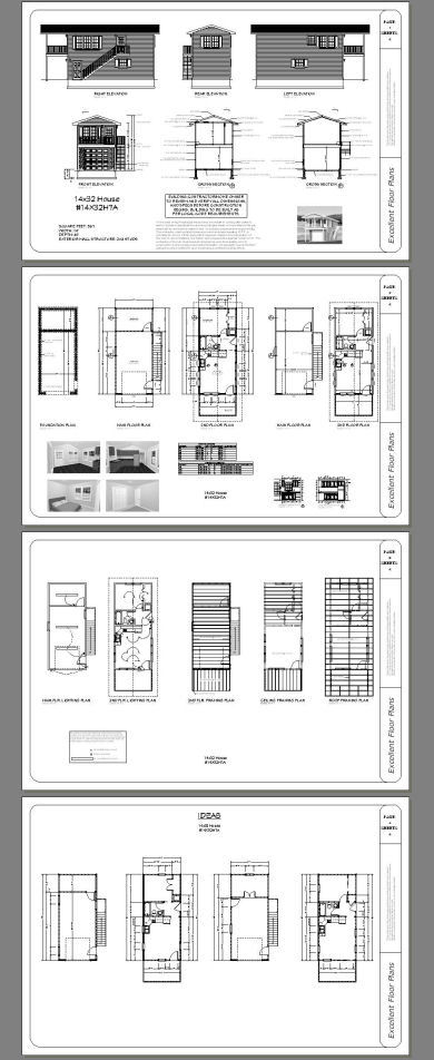 14×32 Tiny House — 567 sq ft — PDF FloorPlan — Model 7A