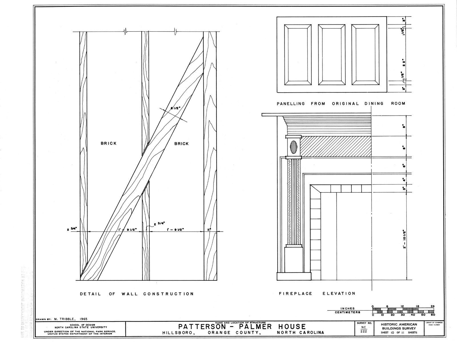Traditional Colonial Style farmhouse, country home, 2 bedrooms, printed plans