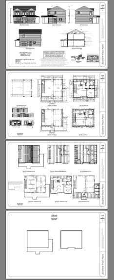 30×24 House — 1 Bedroom 1.5 Bath — 1,062 sq ft — PDF Floor Plan — Model 8