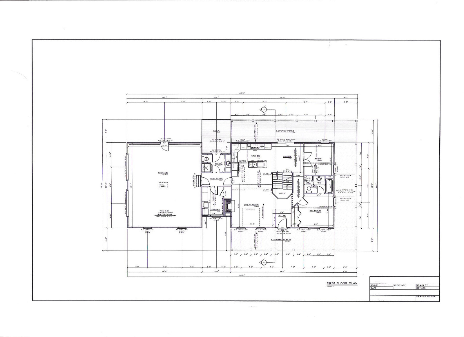 Full Set of two story 3 bedroom house plans 1,960 sq ft
