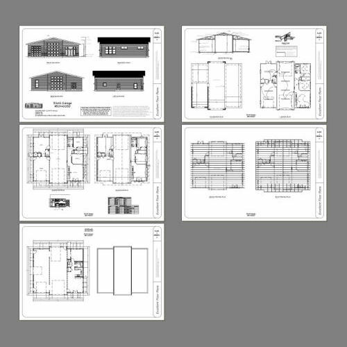 50×48 1-RV 1-Car Garage 2 Br 1.5 Ba – PDF FloorPlan – 2,274 sqft – Model 5D