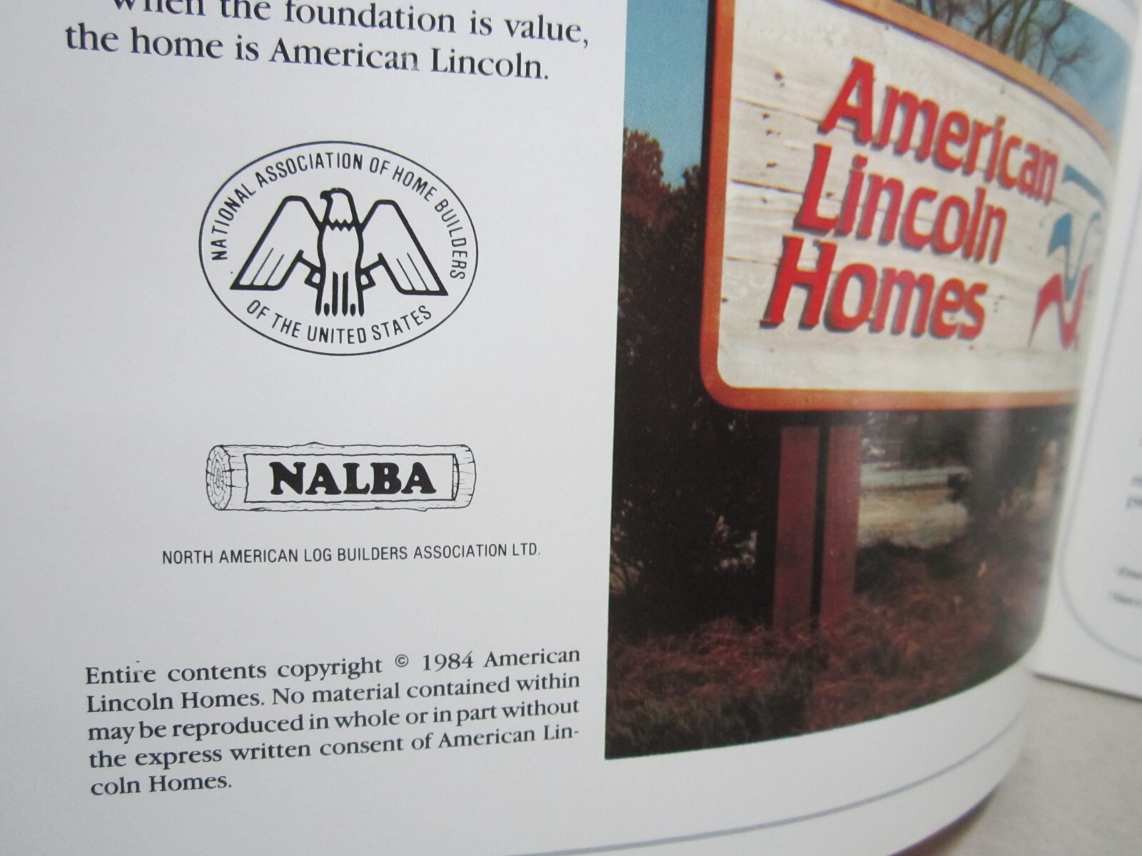 American Lincoln Homes Planning Guide Floorplan 1984 Building Package Timber