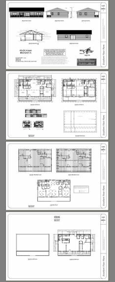46×24 House – 2 Bedroom 2 Bath – 1,104 sqft – PDF Floor Plan – Model 1A