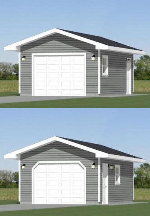 14×24 1-Car Garage — 336 sq ft — PDF Floor Plan — Model 1C