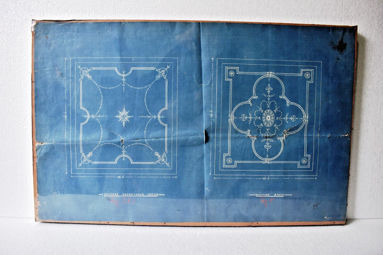 Antique Bhavindra Vilas Palace Jamnagar Architectural Plan Lay-Out First Floor”7