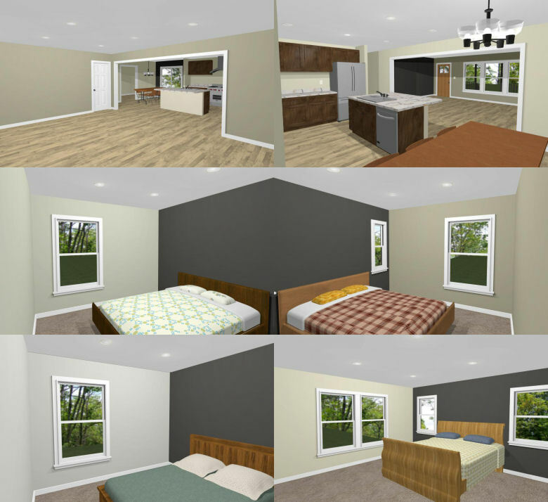 60×30 House — 4 bedroom 2 Bath — 1,800 sqft — PDF Floor Plan — Model 5