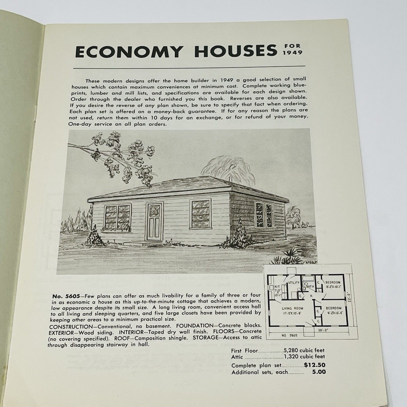 1949 Garlinghouse Economy Houses Home Blueprint Plans Brochure Catalog Book