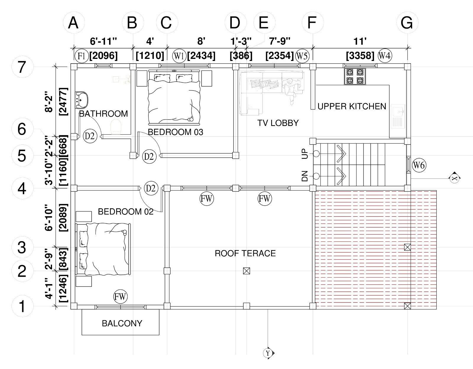 Modern Two Story House Plan With 3D Images DWG CAD File And PDF For Blueprint
