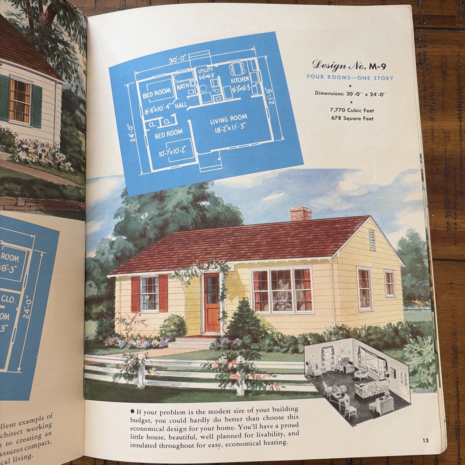 Vintage 40s 50s MCM Mid Century Home Designs House Plans Catalog Small Homes