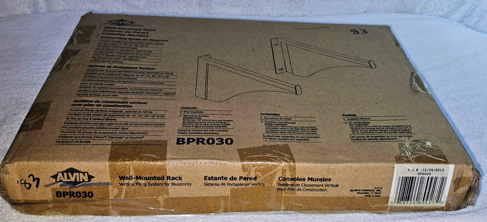 Alvin BPR030 Wall Rack for Blueprints~ ~SpaceSaver Brand New In Box