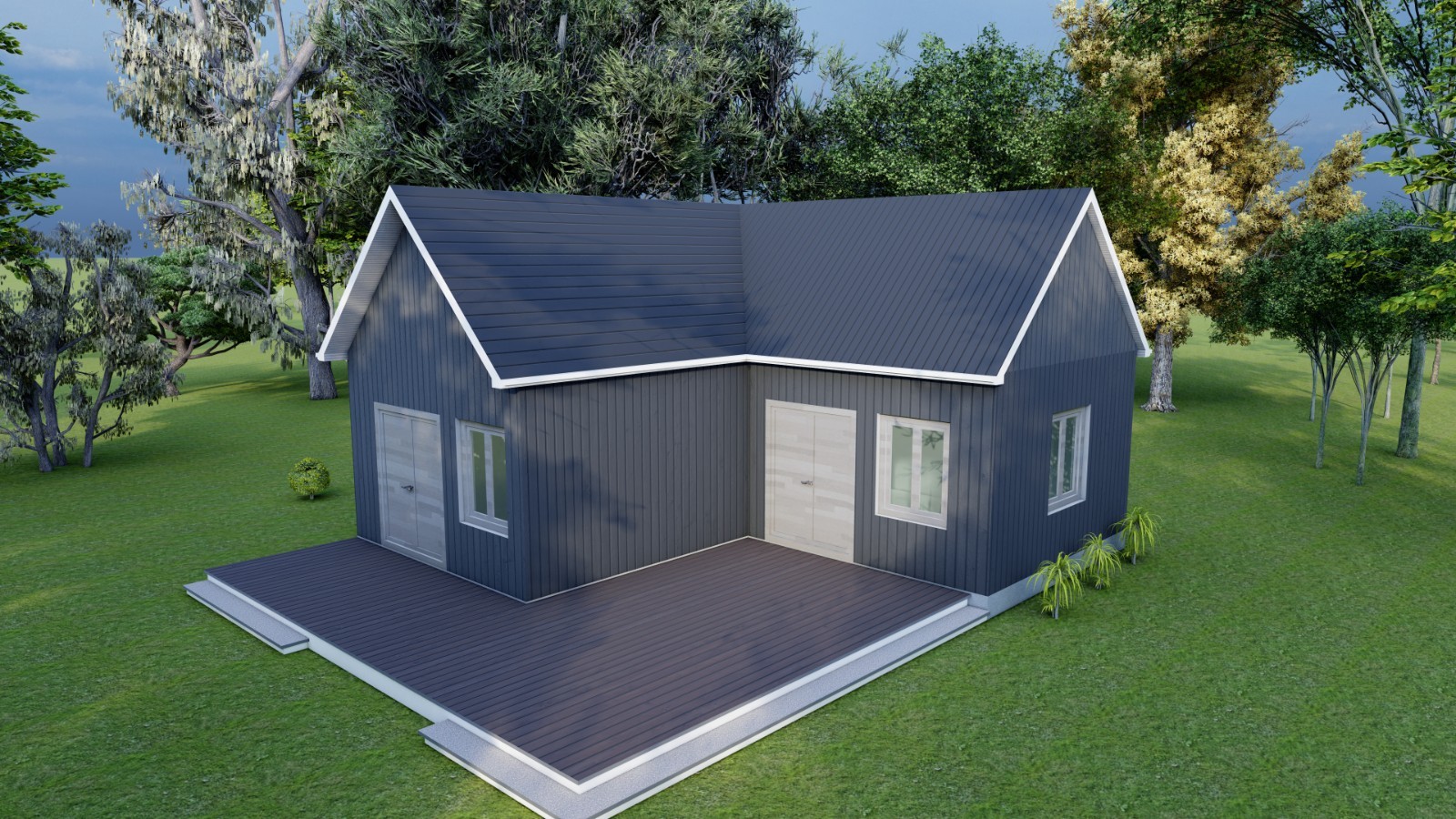 397 Sq Ft One-Bedroom Home ADU Plans
